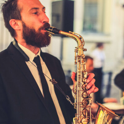 saxophoniste jazz à Lyon lors d'un cocktail au Victoria Hall